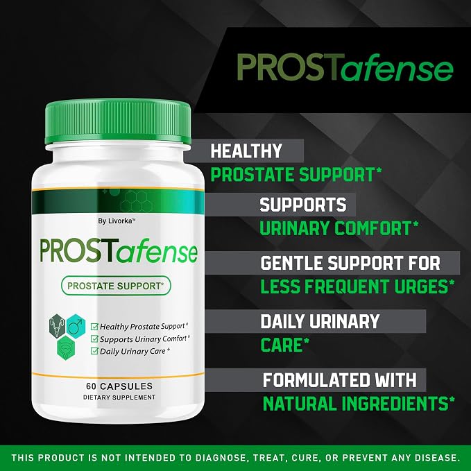Prostafense Health Supplements for Men Capsules - Official Prostafense Pills All Natural Support, Prostafence Maximum Strength Premium Formula for Daily Wellness, 60 Capsules for 1 Month