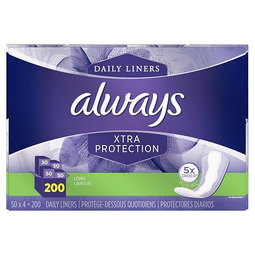 Always 57115 Extra Protection Pantiliners - 200 Count