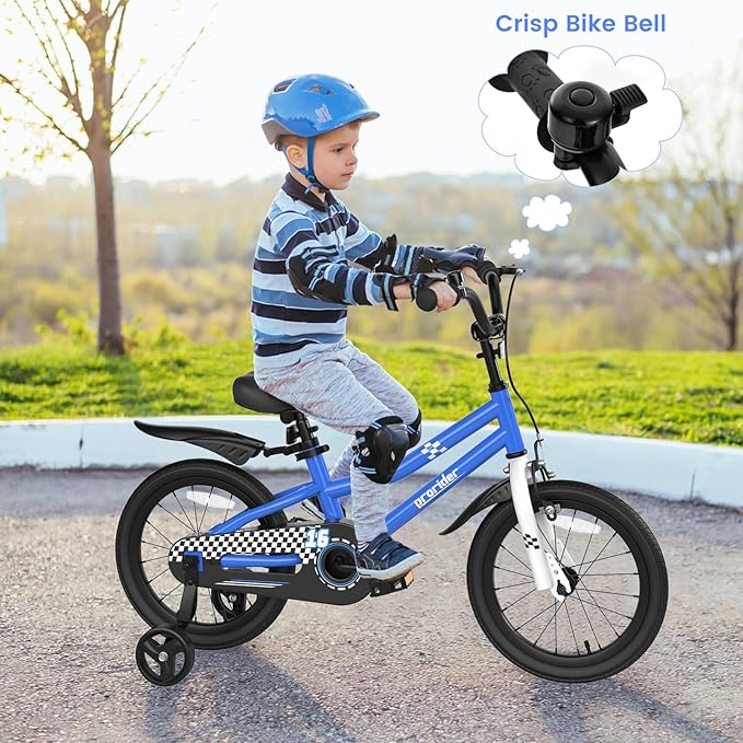 BABY JOY Kids Bike, 12 14 16 18 20 Inch Children Bikes for Boys Girls Teens 3-8 8+ Years w/Training Wheels or Kickstand, Handbrake, Coaster Brake & Removable Basket, Kids Bicycle of Multiple Colors