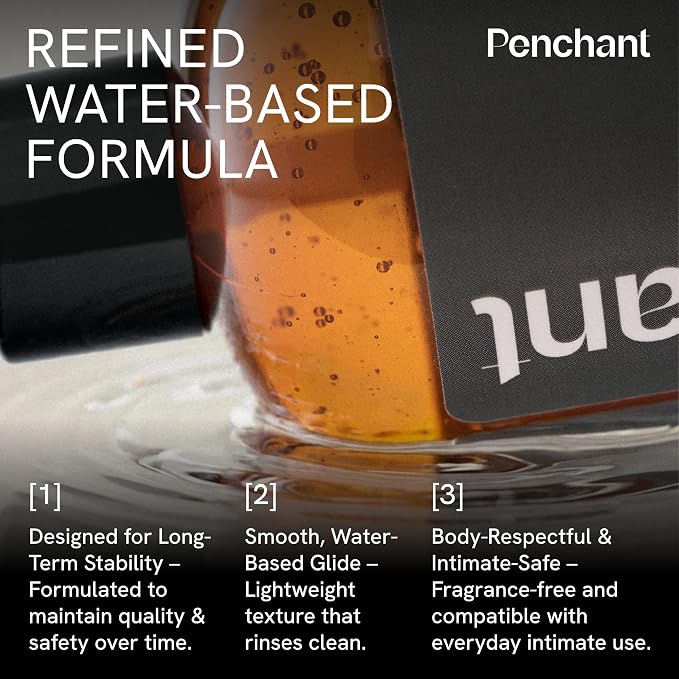 Penchant Classic Water-Based Personal Lubricant for Women and Men – Smooth Clean-Rinsing Personal Lube for Everyday Use - Unscented, Condom Compatible Lube for Sex - Made in USA (20 fl oz)