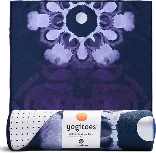 Manduka Yogitoes Hot Yoga Mat Towel - 79" | Moisture Activated Grip | Patented Silicone Nubs | Highly Absorbent, Durable & Easy Care | Made from Recycled Materials | 79 x 24 Inches | Chakra Residence