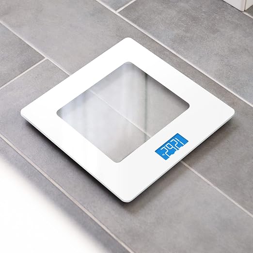 Greater Goods Digital Weight Scale, Accurate, Non-Slip, and Scratch Resistant Bathroom Scale (White)
