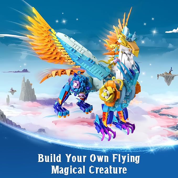 Sillbird Magical Creatures Building Set for Kids Age 10+ and Adults, Buildable Flower Animal Toy for Home Decor, Birthday Gift Idea for Boys Girls Teens and Adults (1212 Pieces)