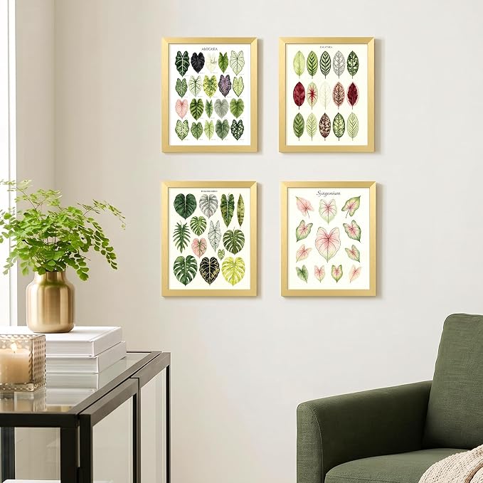 upsimples 9x11 Picture Frame, Display Pictures 6x8 with Mat or 9x11 Without, Wall Hanging Photo Frame, Gold, 1 Pack
