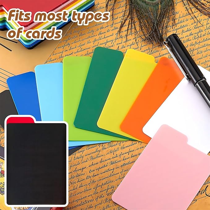 Lewtemi 150 Pcs Card Dividers PP Trading Card Page Dividers Playing Separator for Office and Sports Gathering Storage Supplies, 2.6 x 3.8 Inch, 10 Colors (Multicolor)