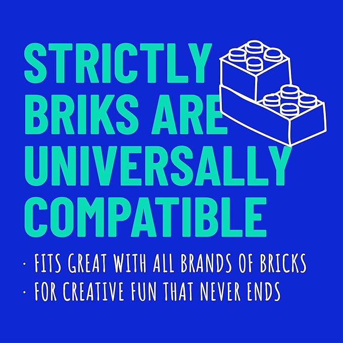 Strictly Briks Building Base Plates - 10x10 in, Stackable Building Plates with 32 x 32 Studs, Mats, Bases, Boards, Sheets 100% Compatible with All Major Brands, Vibrant Colors