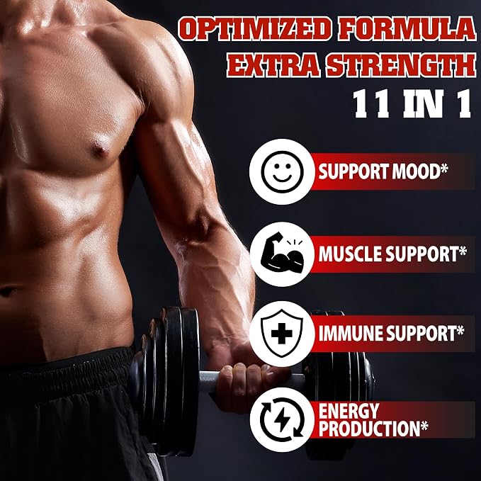 agobi 11in1 Testosterone Supplement - 120 Capsules for 2 Month