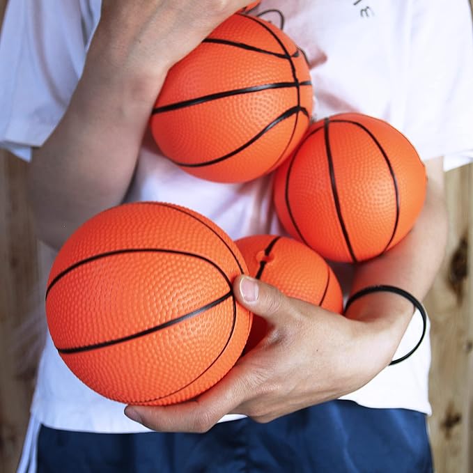 Oleitodh 40Pcs Mini Basketball Set, 6" Inch Small Basketballs with Pump for Over The Door Hoop Games, PVC Indoor Outdoor Play, Pool Beach Basketball, Party Favors, Adults Kids