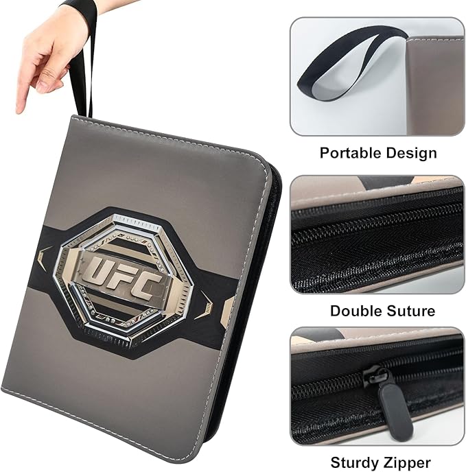 400 Pockets Card Binder for Cards,Portable Waterproof Storage Bag with Removable Sleeves for Sports Cards Collectors