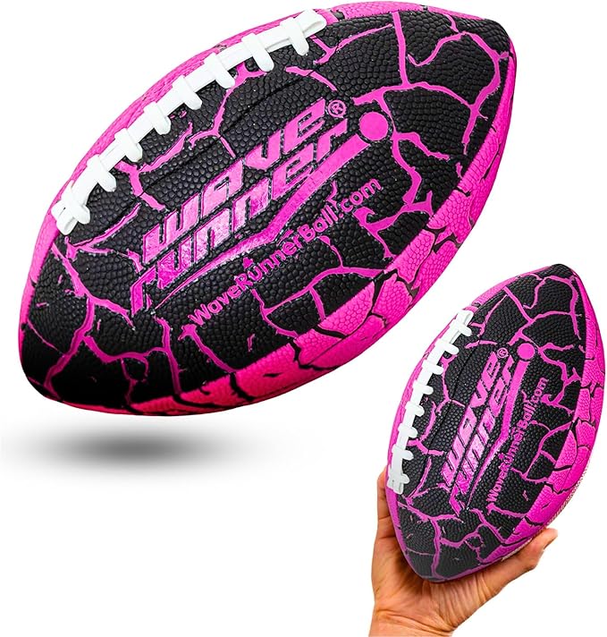Wave Runner Grip It Waterproof Junior Size Football, 9.25 Size, Durable & Double Laced, Perfect for Beach Accessories, Kids Games, Pool Toys, Outdoor Games, All-Weather Indoor & Outdoor Play