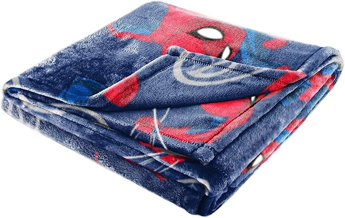 Jay Franco Marvel Spiderman Throw Blanket with Gift Box - Plush Throw Measures 46 x 60 Inches - Super Soft Special Edition Superhero Fleece Bedding