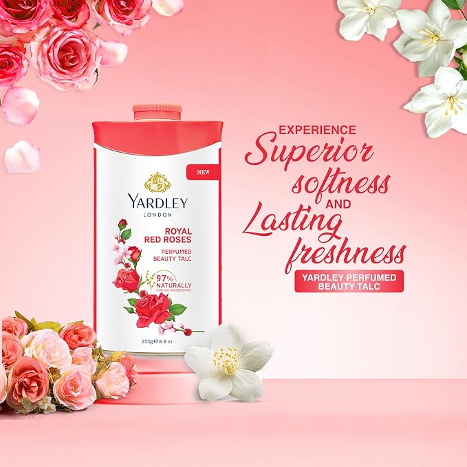 Yardley Red Rose Perfumed Talc 250 g