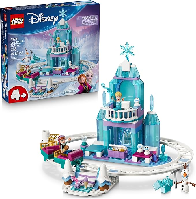 LEGO Disney Frozen Elsa’s Ice Castle & Snow Ride Adventure Building Toy - Frozen Toys for Girls & Boys, Ages 4+ - Disney Gift for Kids - 43281
