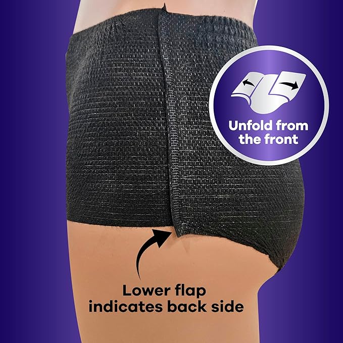 Always Discreet Night, Reimagined Adult Diapers for Women, Extended Overnight Absorbency Incontinence and Postpartum Underwear Size L, 360 Degree Coverage While Laying Down, 48 Count