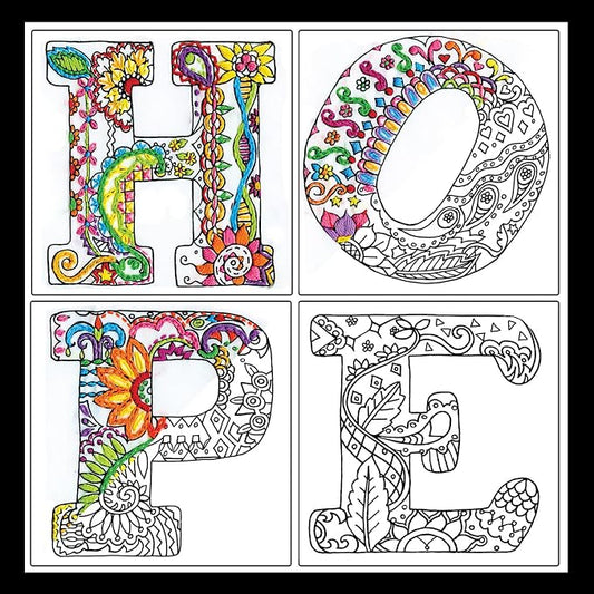 Design Works Crafts Hope Zenbroidery Kit, 12" x 12", Various