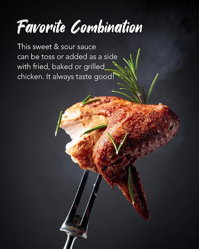 Funtable Sweet & Sour Chicken Sauce - Korean-Style Glaze, 13.4 oz | Sticky, Savory and Tangy Condiment for Fried Wings, Nuggets, BBQ and Dipping; Ready-to-Use Flavor for Quick Meals