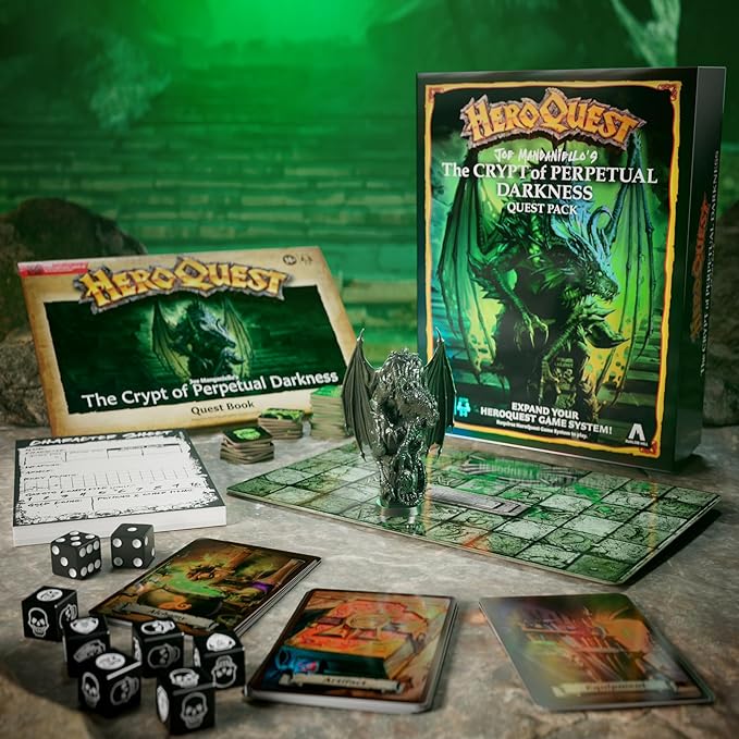 Avalon Hill HeroQuest Joe Manganiello’s The Crypt of Perpetual Darkness Quest Pack | Ages 14+ | 2 to 5 Players