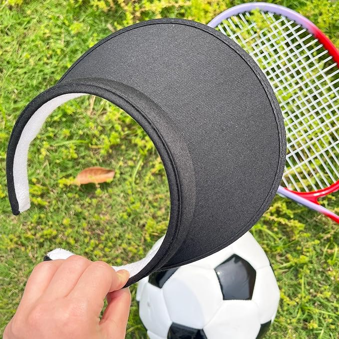 4 Pack Sun Visor Hats Women Men Clip on Cotton Wide Brim Visors Hat Outdoor Sports Golf Beach Travel Tennis Caps