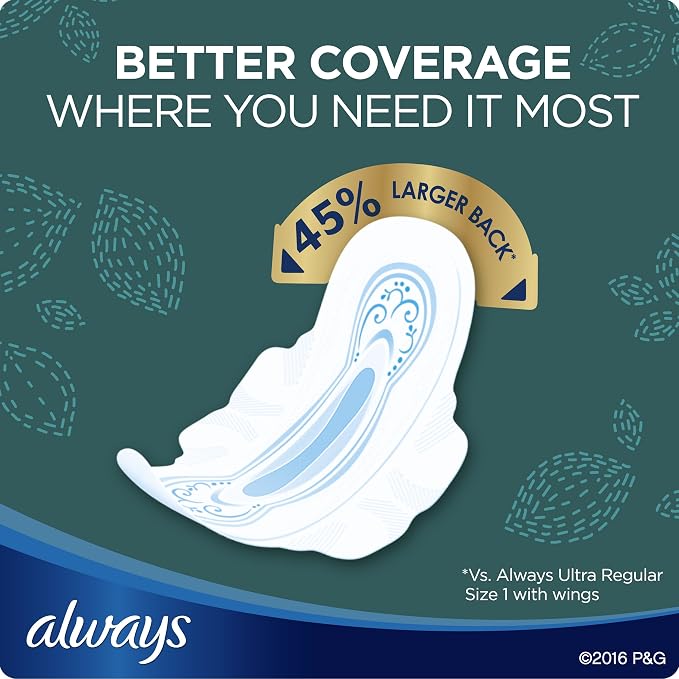 Always Pads Ultra Thin Size 4-28 Count Overnight (3 Pack)