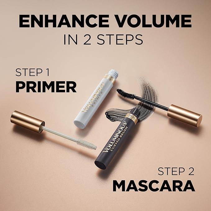 L’Oreal Paris Original Voluminous Mascara, Building Mascara Volume and Length Formula, Curved Brush, Washable, Black Brown, 0.26 Fl Oz., 1 Count