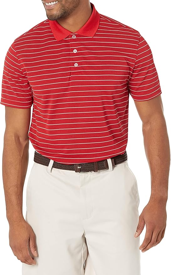 Amazon Essentials Men's Moisture Wicking Golf Polo Shirt, Short Sleeve, Slim-Fit, Quick-Dry, Active Wear