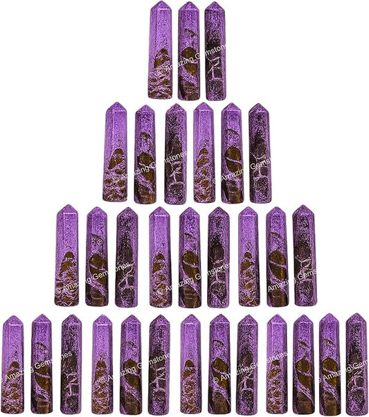 Amazing Gemstone Crystal Points Bulk Healing Crystals & Stones - Premium Single Terminated Healing Wand Point Bulk Crystals for Crafts, Crystal Grid, DIY Work