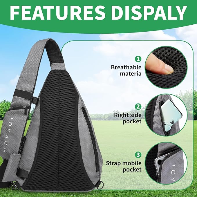 MOYAQI Disc Golf Bag with Retriever Holder and Storage Pockets, Disc Golf Backpack with 8-10 Disc Capacity, Padded Adjustable Strap and Back Panel, Lightweight and Durable