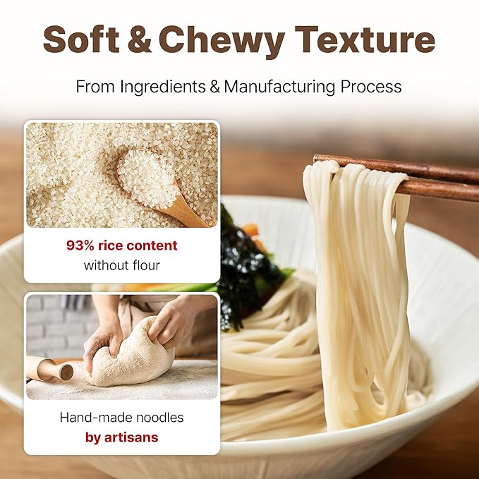 Sempio Rice Noodles, Korean Somen, Gluten-Free, 28.2 oz / 800 g | 93% Rice-Based Thin & Soft Pasta Alternative: Allergen-Friendly, Perfect for Healthy Ramen, Guksu, Udon