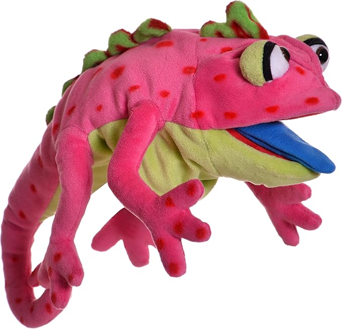Living Puppets - Cammy The Chameleon, 16-Inch Plush Hand Puppet for Boys and Girls