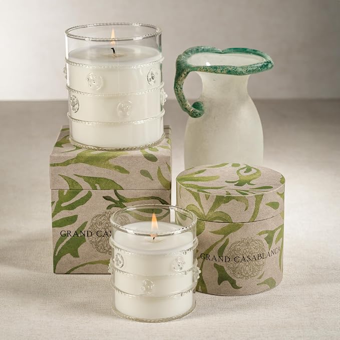 Zodax Grand Casablanca Glass Jar Scented Candle for Home Decor - Single-Wick Candle Ideal for Kitchen and Bathroom - Makes a Great Gift for Women and Men - Neroli Absolute - 6.5 Oz.