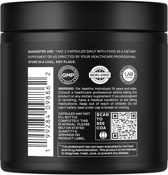 100x Strength Black Shilajit for Men w. 10% Tongkat Ali & Ashwagandha - Highest Potency Shilajit Capsules 60% Fulvic Acid Pure Himalayan Shilajit Resin - Natural Test Booster Male Enhancing Supplement