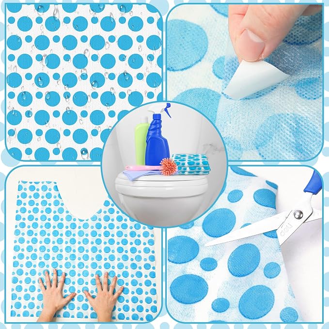 Drydiet 100 Pcs Disposable Toilet Mats Absorbent Toilet Floor Protector from Urine U Shaped Bathroom Floor Pads Protector Commode Mats for Urine for Home Bathroom 23.6 x 23.6inch