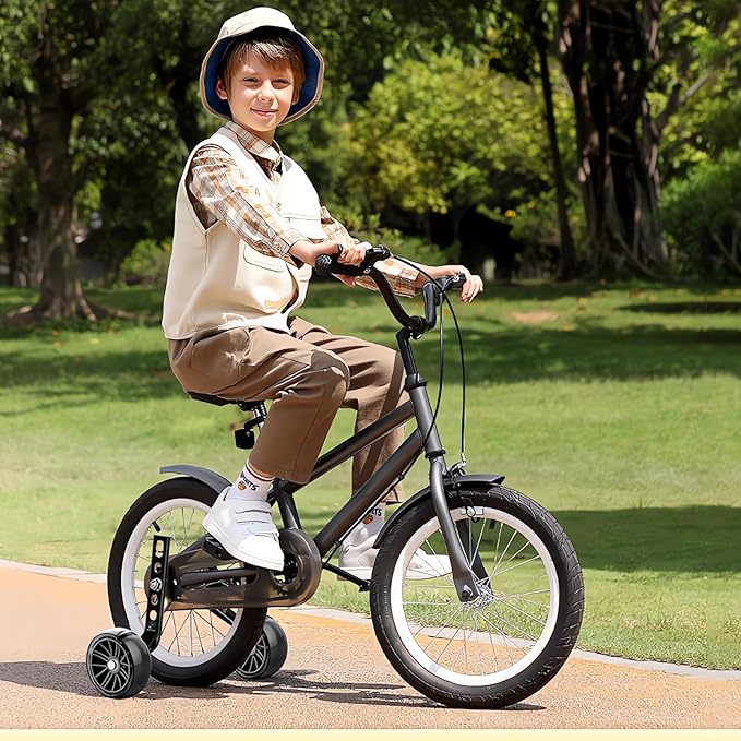 Training Wheels, Wider Flash Kids Bike Training Wheels for 12 14 16 18 20 Inch Single Speed & Variable Speed Bicycle Heavy Duty Rear with Stabilizers Mounted Kit