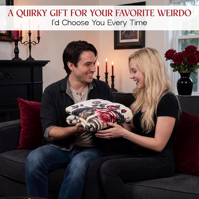 WRAPIX Anniversary Couple Gifts for Women Men - Throw Blanket 50x60 in | Gifts for Him Her, Engagement Gift, Anniversary Blanket, Machine Washable, Ideal for Couch Bed, Lightweight Warmth