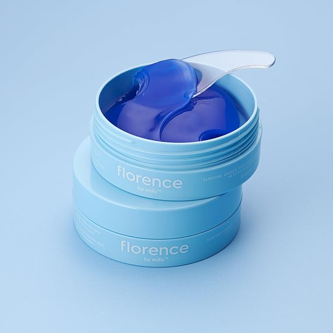 florence by mills Surfing Under the Eyes Hydrating Under Eye Treatment Gel Pads, 30 Count/ 15 Pairs, 15 Pairs