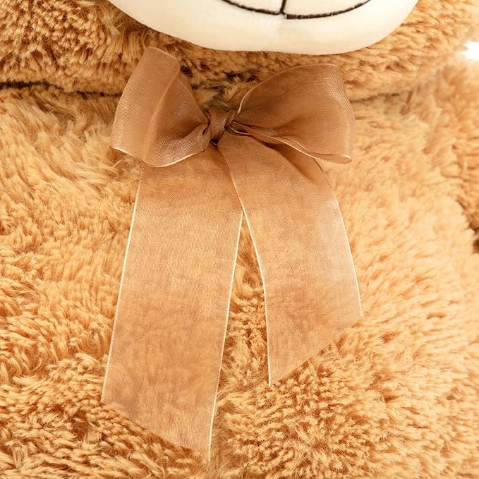 HollyHOME Teddy Bear Stuffed Animal Plush Giant Teddy Bears with Footprints Big Bear 36 inch Tan