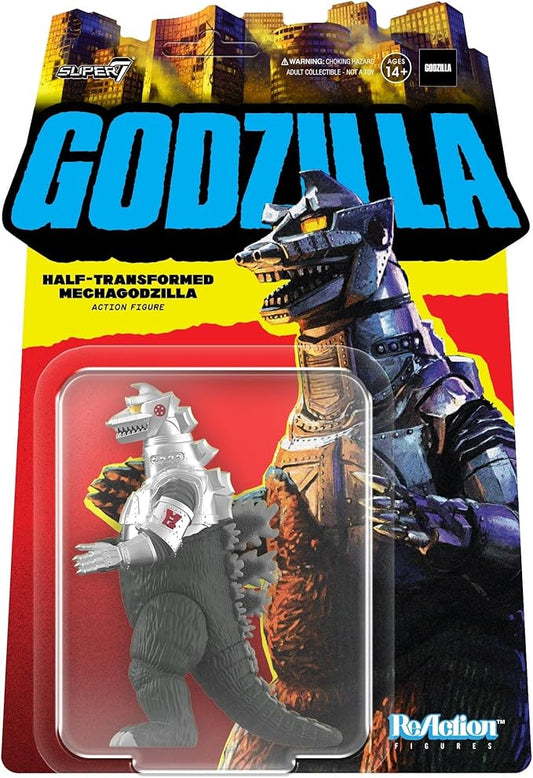 Super7 Toho Godzilla Half-Transformed Mechagodzilla - 3.75" Toho Godzilla Action Figure Classic Movie Collectibles and Retro Toys