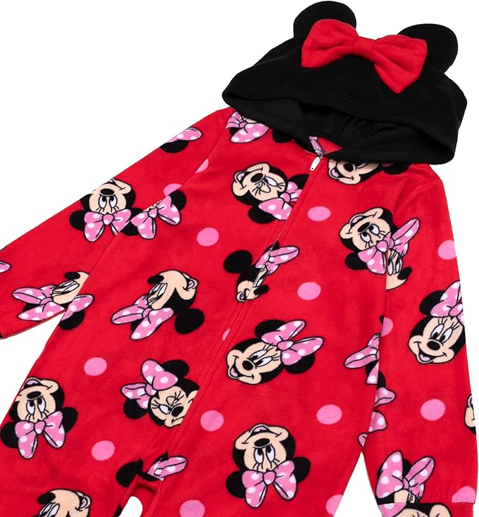 Disney girls Hooded Blanket Sleeper, Comfortable Pajamas, Soft & Cute for Kids
