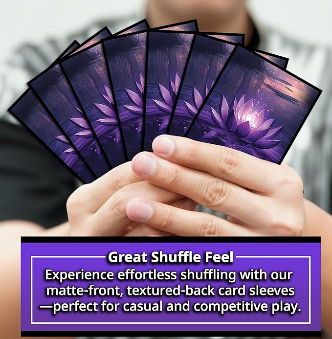 Card Sleeves – Perfect Fit for TCG, MTG, Giada Font of Hope & Angel Commander Decks - Premium Standard Card Sleeves for Magic The Gathering (Forbidden Lotus)