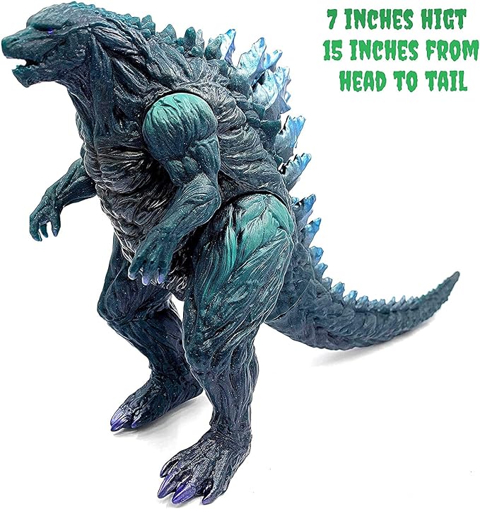 2PCS Big Dragon Earth MechaDragon Figures King of The Monsters - Dragon Figures Kings of The Monsters - 15" & 12" Head-to-Tail, Large Movable Joints Action Movie Series Soft Vinyl
