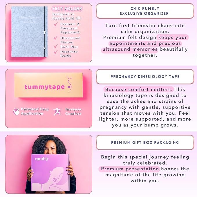 3rd Trimester Mom-to-Be Essentials Box - Pregnancy Gifts for Expecting Mom - Care Package with Essential New Mommy Items & Pregnancy Must-Haves - Third Trimester