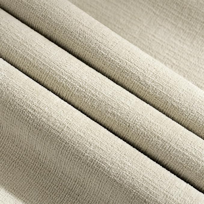 MIULEE Cream Chenille Couch Throw Pillow Covers, 20x20 | Set of 2, Soft Farmhouse Modern Home Decor, Decorative Pillowcases for Sofa Living Room Bed