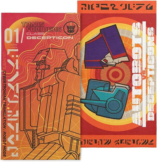 NORTHWEST Transformers Beach Towel 2-Pack, Oversized, Soft, Absorbent, Fast-Drying & Sand-Free Pool Towels, Featuring Decepticon Solar Punk B Designs 30" x 60"