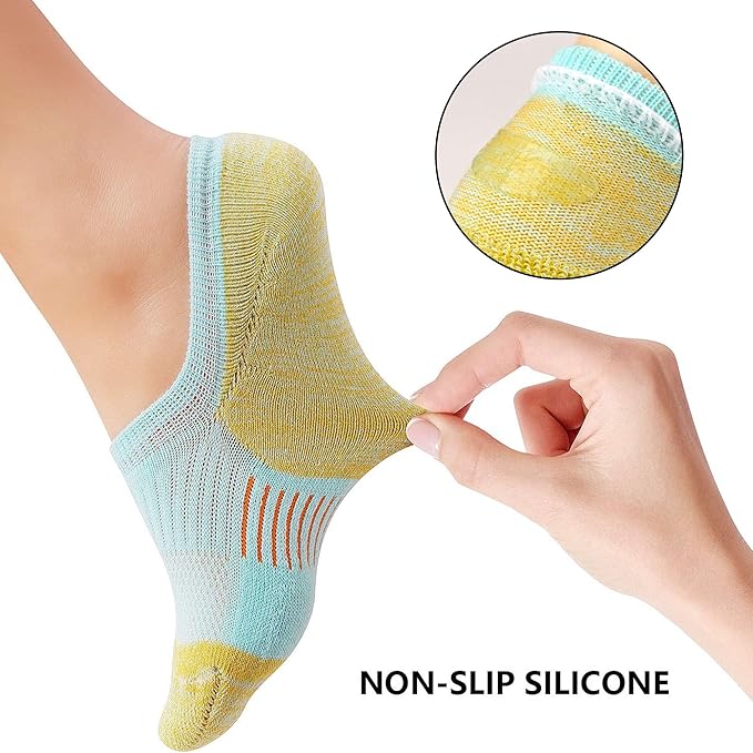 Gonii Womens No Show Socks Athletic Ankle Socks Cushioned Running Low Cut 5-8 Pairs