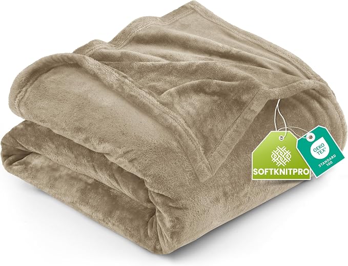 Utopia Bedding Ultra Soft Fleece Bed Blanket King Size Camel (90x102 Inch) | Microfiber Plush Warm Lightweight Breathable Cozy Blanket Anti-Static, All Season Use, Gift for Women and Men