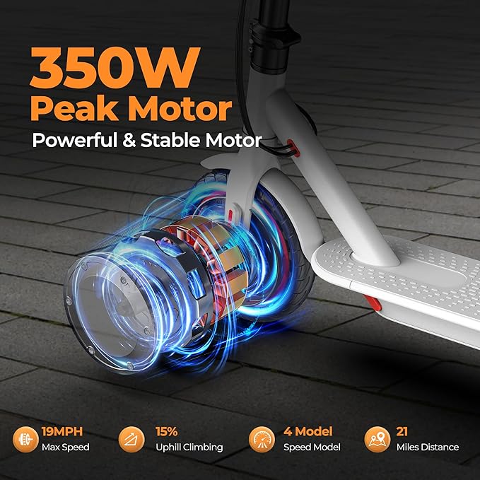 MAXSHOT Electric Scooter for Adults, 8.5/10/14" Tires, 19/22Mph, 350W/500W Motor, 21-28 Miles Range, Folding E-Scooter with Dual Suspension,APP(V1/SPRO/MAX/PRO/X1/X1PRO/PR)