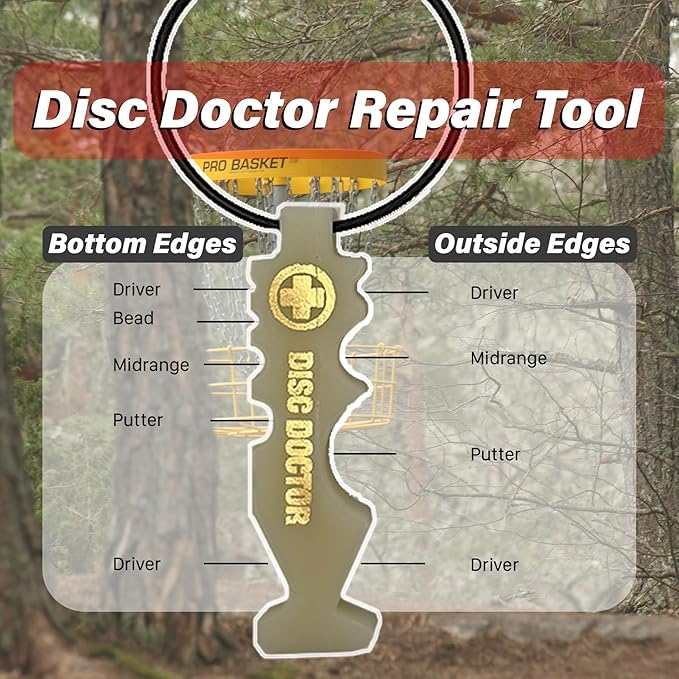 Repair Tool for Disc Golf Discs, Disc Golf Bag Accessory to Repair a Disc During or After a Round