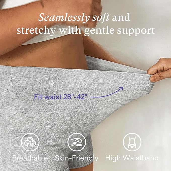 PurComfy 18 Pcs Postpartum Essentials Recovery Kit, Includes 5 Disposable Underwear, 24 Perineal Pad Liners, Perineal Care Foam, 5 Instant Ice Pads, Peri Bottle and 5 Postpartum Pads