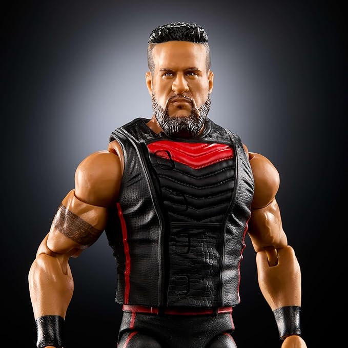 Mattel WWE Elite Action Figure & Accessories, Series #118, 6-inch Collectible Tama Tonga with 25 Articulation Points & Swappable Hands