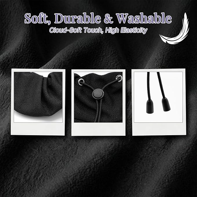 Aolamegs Adjustable Yoga Mat Scrunchie, 2-in-1 Mat Strap and Hair Tie, Fits All Standard & Extra Thick Yoga Mats